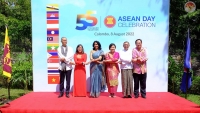 Lễ thượng cờ và mít tinh nhân kỷ niệm 55 năm thành lập ASEAN tại Colombo, Sri Lanka