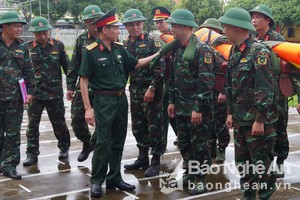 Bộ Chỉ huy Quân sự tỉnh Nghệ An kiểm tra công tác phòng chống bão Noru