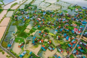 Những điểm ngập lụt nghiêm trọng ở Nghệ An sau hoàn lưu bão số 4